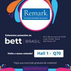 Conheça o Remark Office na Bett Educar 2026 e veja como corrigir provas automaticamente, reduzir erros e gerar relatórios pedagógicos completos.