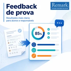 Feedback de prova com resultados claros para alunos e responsáveis e relatório de desempenho do estudante
