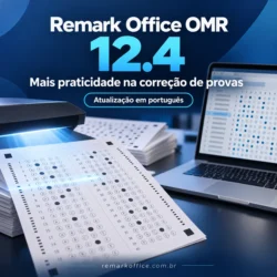 Interface do Remark Office OMR 12.4 para leitura e correção de folhas de respostas